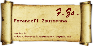 Ferenczfi Zsuzsanna névjegykártya